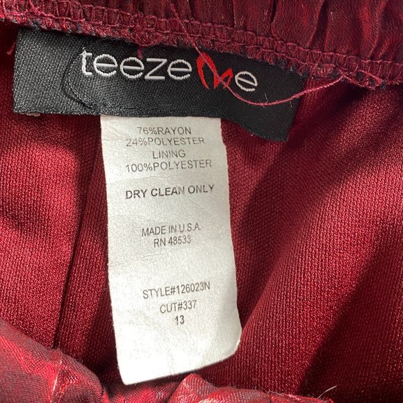 📌 Teeze  Me Burgundy Homecoming Party Cocktail Semi Formal Dress - Picture 13 of 14